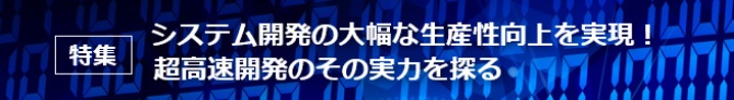 システム開発の大幅な生産性向上を実現!超高速開発のその実力を探る
